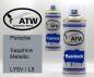 Preview: Porsche, Sapphire Metallic, LY5V / L5: 400ml Sprühdose + 400ml Klarlack - Set, von ATW Autoteile West.